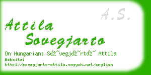 attila sovegjarto business card